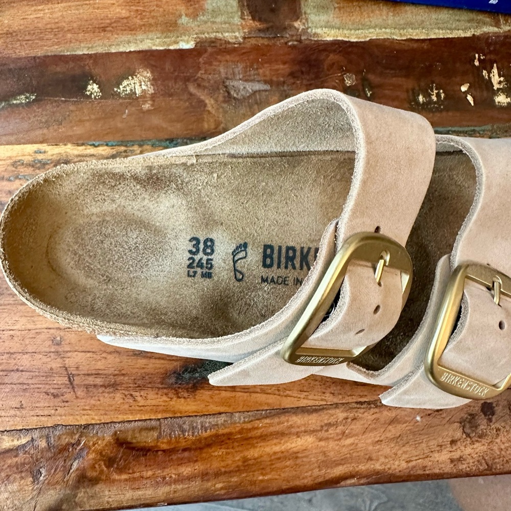 ☀️ BIRKENSTOCK Arizona Big Buckle in Sandcastle EU 38 - Picture 7 of 13